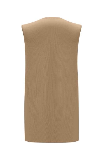 T26K-6000 Basic Kolsuz Triko Tunik DORY-CAMEL - MISS DALIDA (1)
