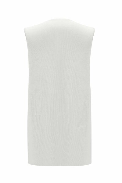 T26K-6000 Basic Kolsuz Triko Tunik FEDE-ECRU - MISS DALIDA (1)