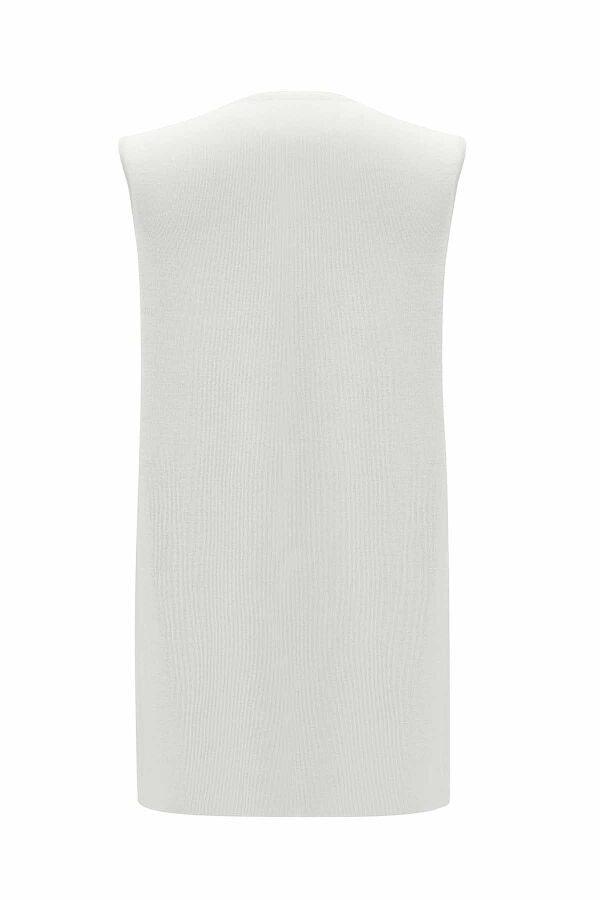 T26K-6000 Basic Kolsuz Triko Tunik FEDE-ECRU - 2