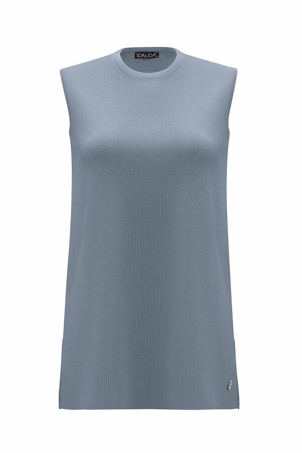 T26K-6000 Basic Kolsuz Triko Tunik ORMA-GREY - 1