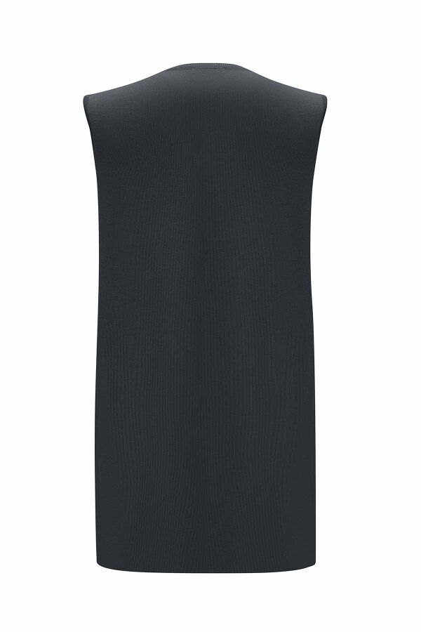 T26K-6000 Basic Kolsuz Triko Tunik VATE-DARK GREY - 2