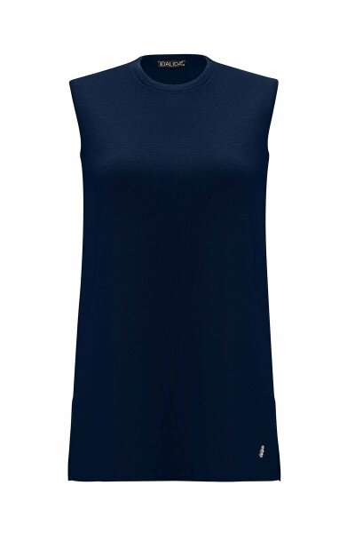 T26K-6000 Basic Kolsuz Triko Tunik OASI-DARK NAVY - MISS DALIDA