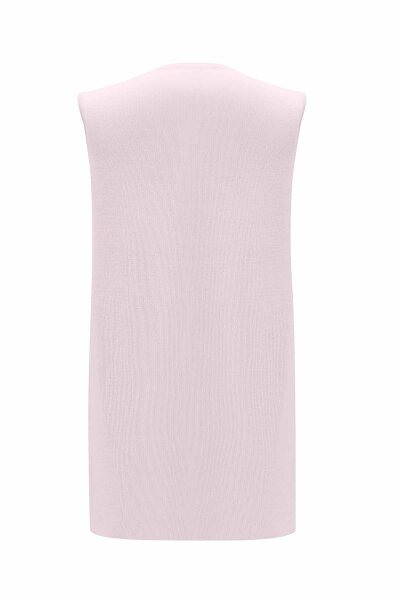 Basic Kolsuz Triko Pembe Tunik - 2