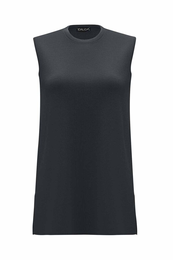 Basic Sleeveless Knit Tunic - 1