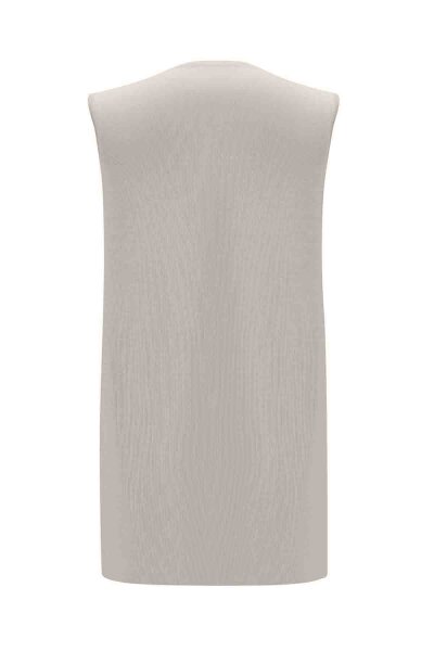 Basic Sleeveless Knitted Stone Tunic - 2