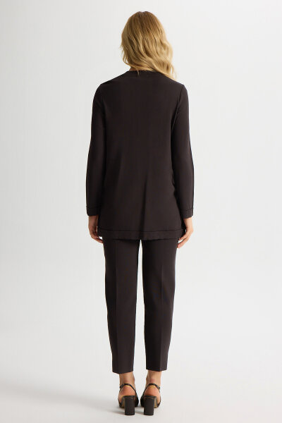 Basic Long Sleeve Knit Tunic - 2