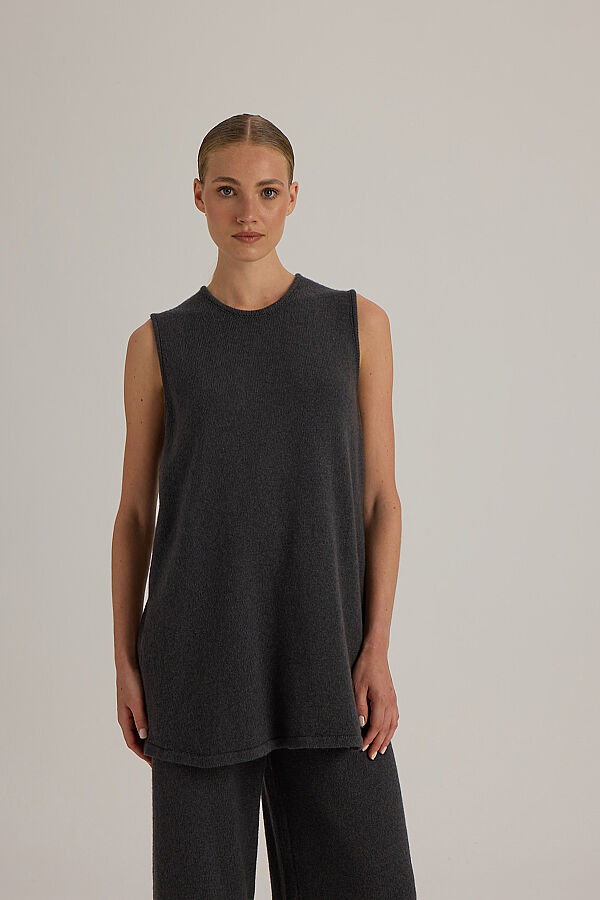 Beli Büzgülü Yün Karışımlı Pantolon Antrasit - 5