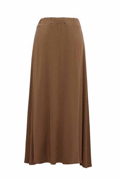 Beli Lastikli Cupro Camel Etek - MISS DALIDA (1)