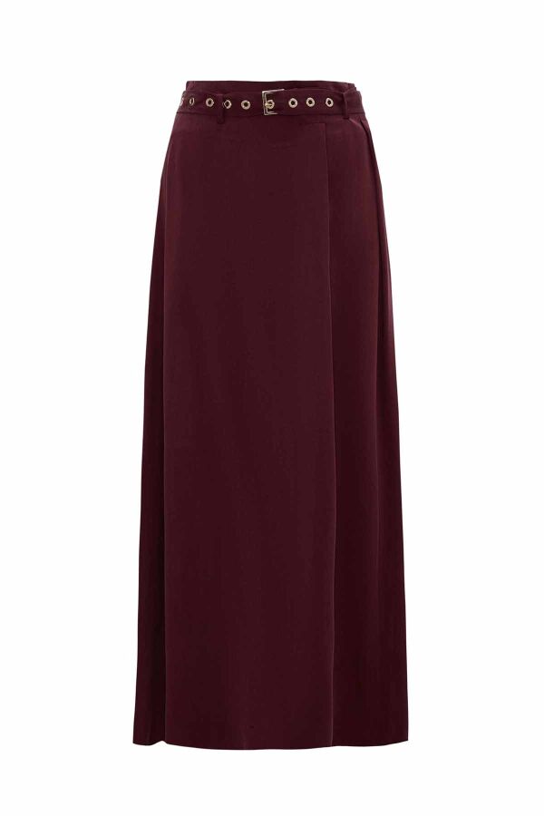 Belted Cupro Skirt - 1