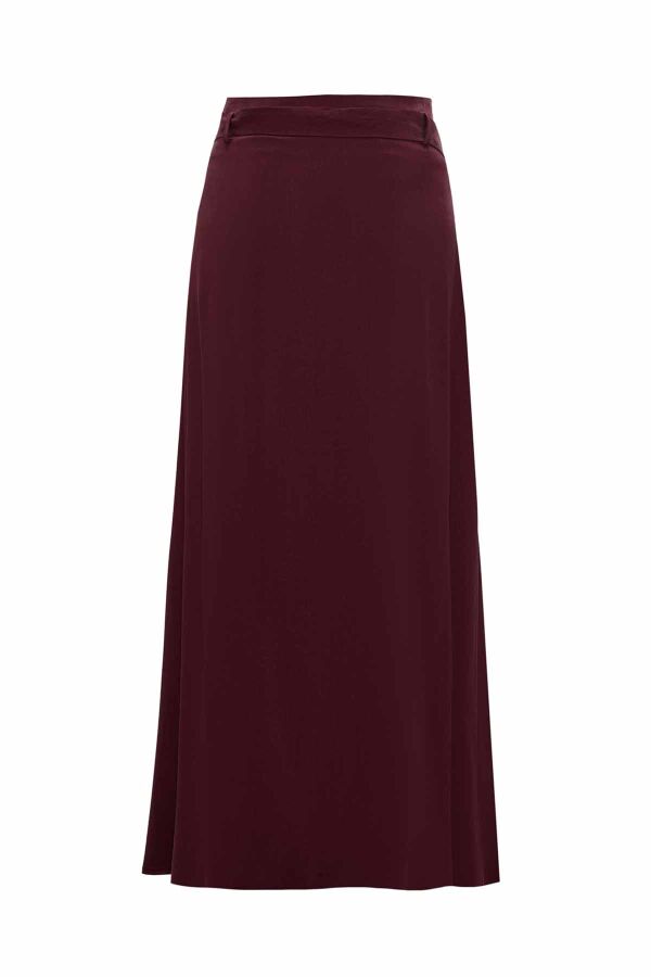 Belted Cupro Skirt - 2