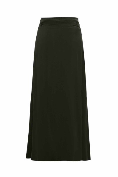 Belted Cupro Skirt - 2