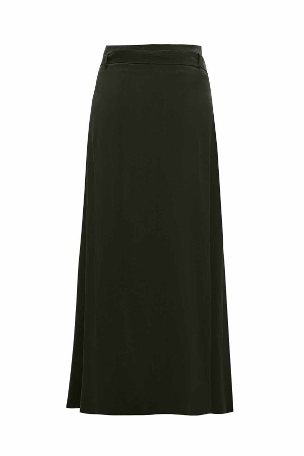 Belted Cupro Skirt - 2