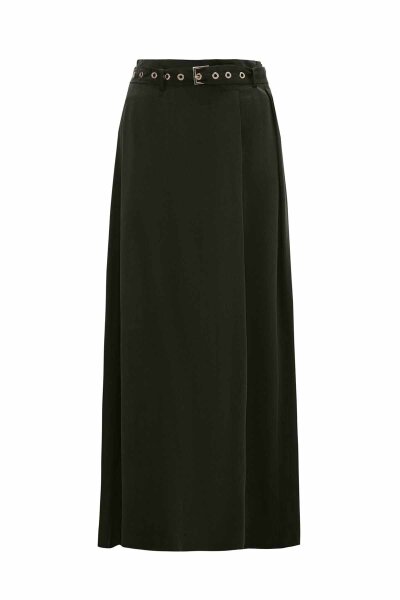 Belted Cupro Skirt - 1
