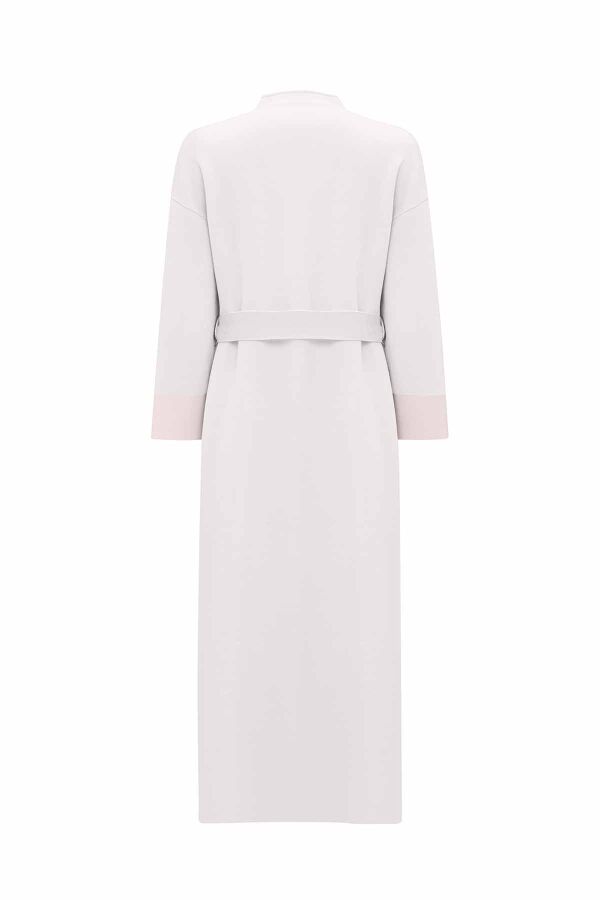 Belted Shawl Collar Powder Cardigan - 2