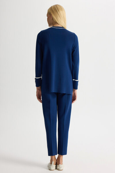 Bileği Aksesuarlı Triko Tunik Navy - MISS DALIDA (1)
