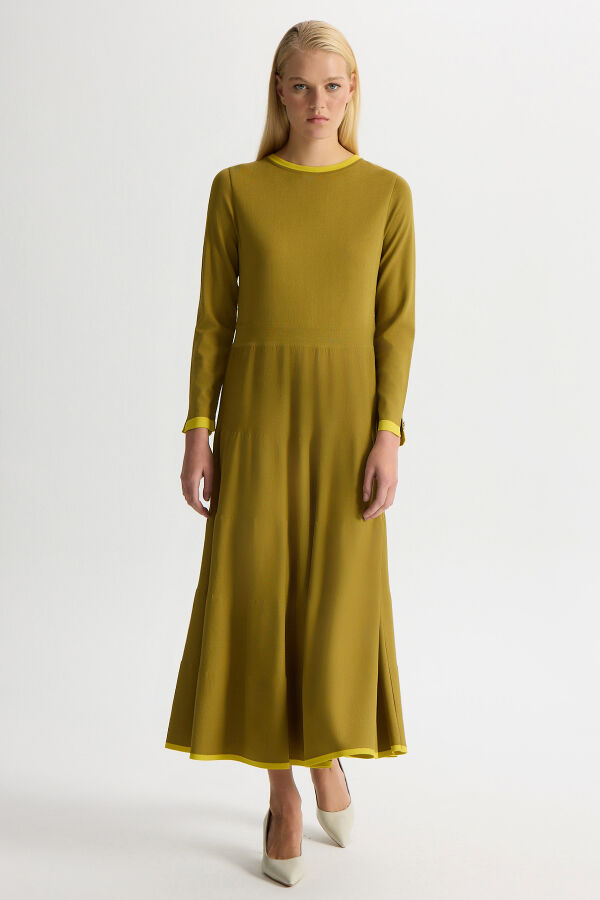 Biyesi Renkli Triko Elbise Amber - 3