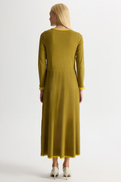 Biyesi Renkli Triko Elbise Amber - 4