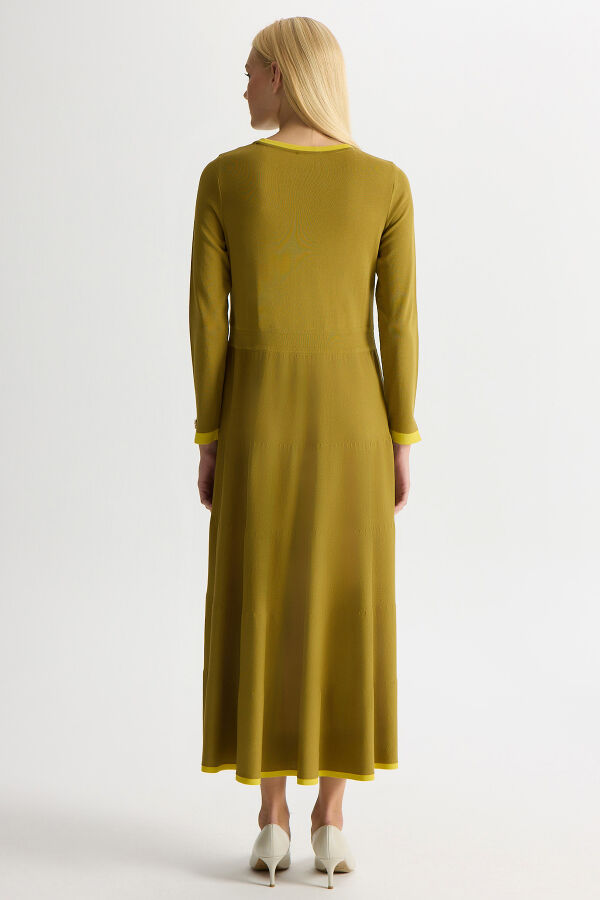 Biyesi Renkli Triko Elbise Amber - 4