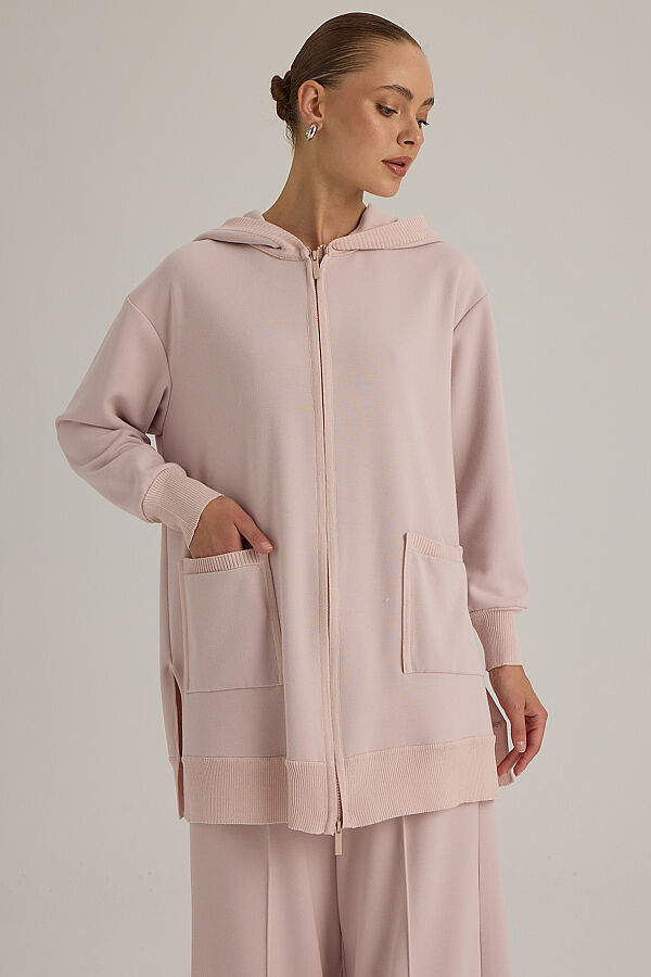  Blazer Kaşe Ceket Pudra - 6