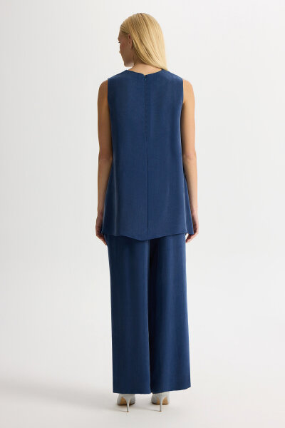 Bol Paça Basic Cupro Pantolon Navy - MISS DALIDA (1)