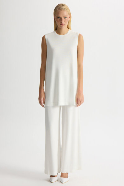 Wide Leg Basic Knitwear Trousers - MISS DALIDA