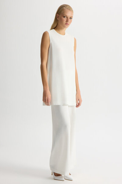 Wide Leg Basic Knitwear Trousers - MISS DALIDA (1)