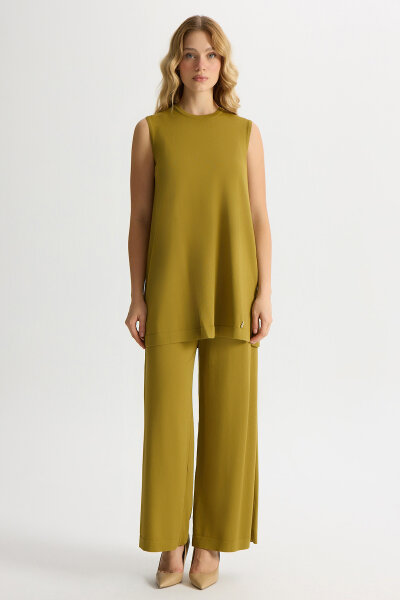 Bol Paça Basic Triko Pantolon Amber 