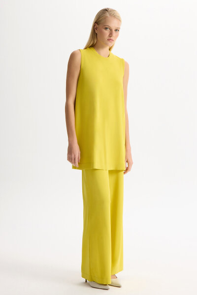 Bol Paça Basic Triko Pantolon Lime 