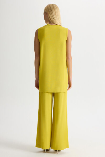 Bol Paça Basic Triko Pantolon Lime - 3