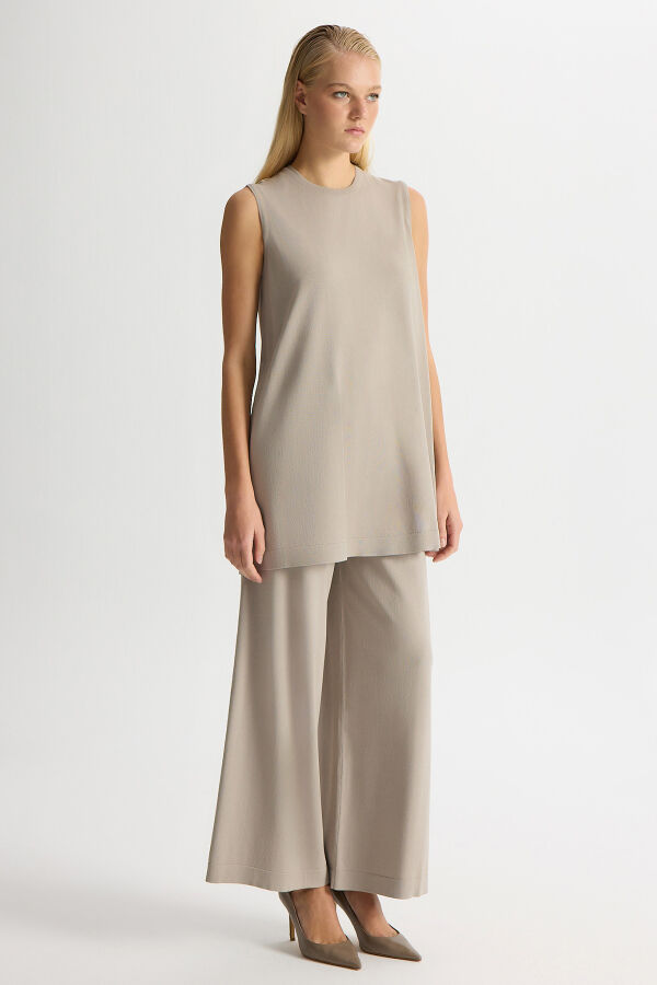 Bol Paça Basic Triko Pantolon Stone - 2