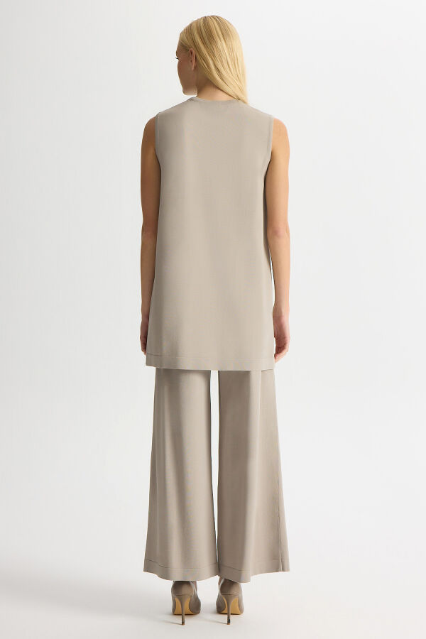 Bol Paça Basic Triko Pantolon Stone - 3