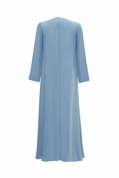 Brooch Detailed A Cut Cupro Dress - 7