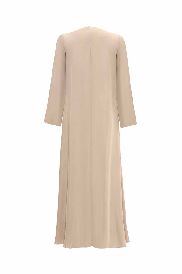 Brooch Detailed A Cut Cupro Dress - 11