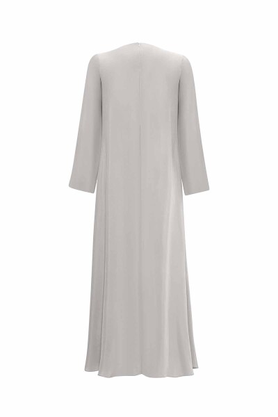 Brooch Detailed A Cut Cupro Dress - 3