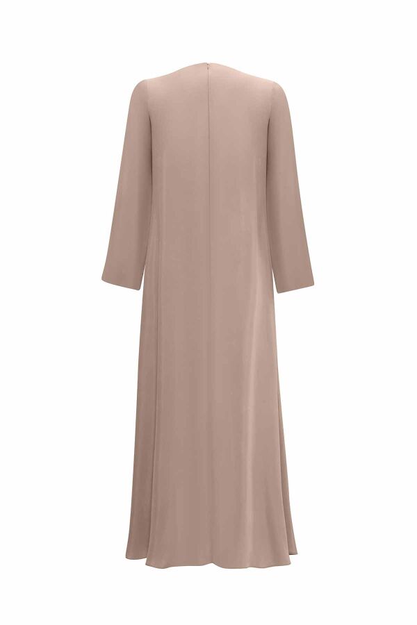 Brooch Detailed A Cut Cupro Dress - 13