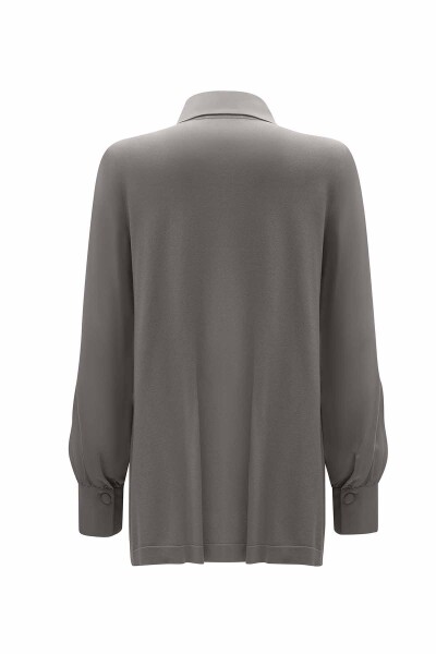 Button Detailed Cupro Shirt - 8