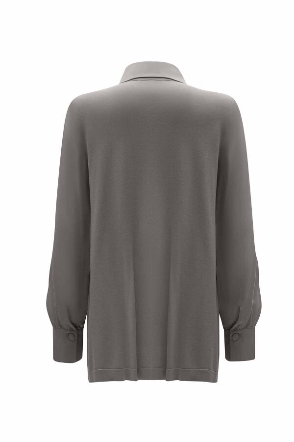 Button Detailed Cupro Shirt - 8