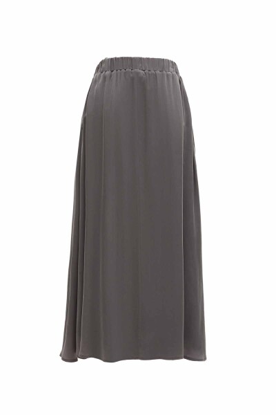 Buttoned Front Cupro Skirt - 9