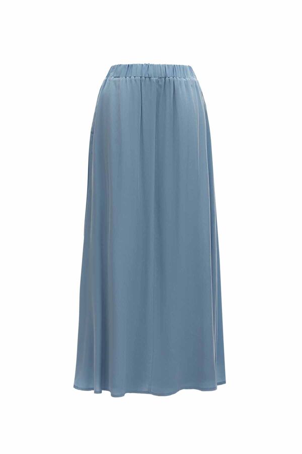 Buttoned Front Cupro Skirt - 11