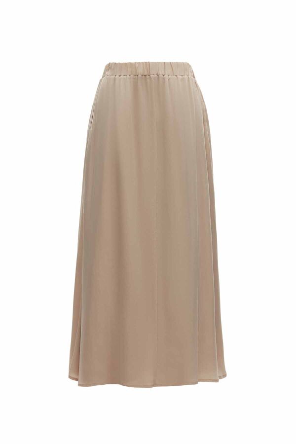 Buttoned Front Cupro Skirt - 2