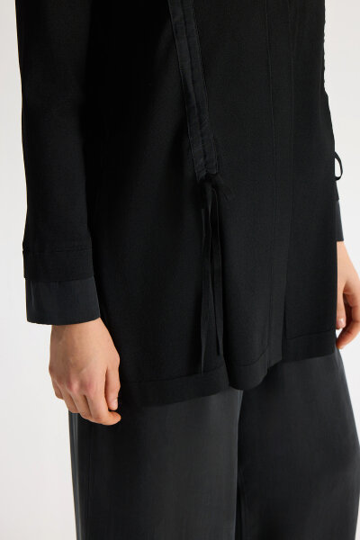 Gathered Detailed Knit Shirt - 4