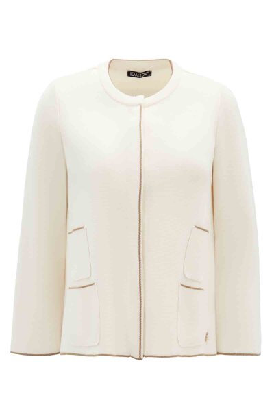 Cepli Triko Kısa Ekru Gold Ceket - MISS DALIDA