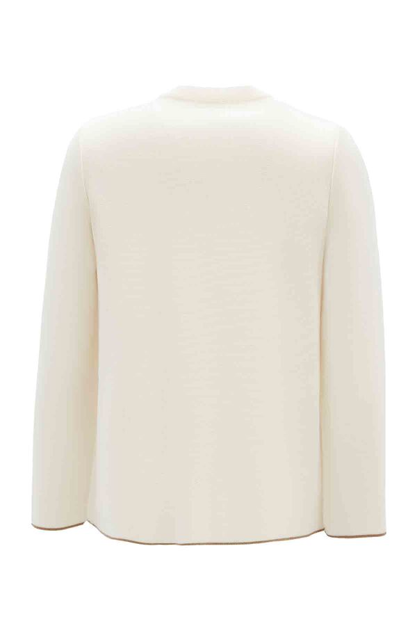 T26K-8201 Cepli Triko Kısa Ceket FEDE-ECRU / GOLD - 2