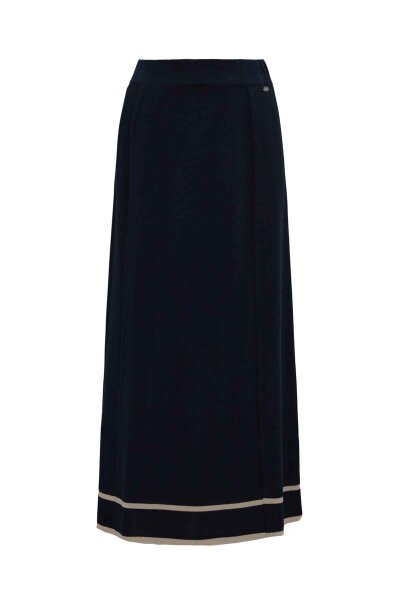 T26K-2013 Çizgi Detaylı Triko Etek OASI-DARK NAVY - 2