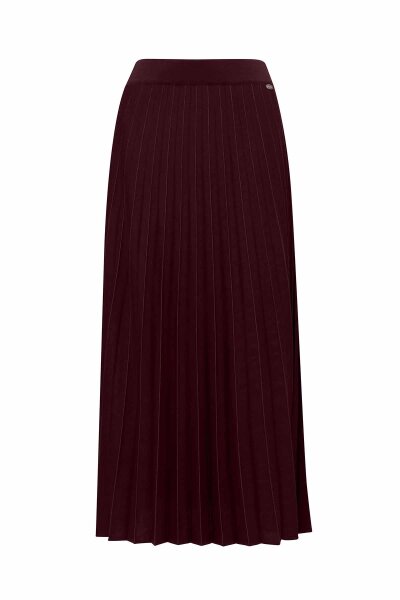 Stripe Detailed Pleated Knit Skirt 