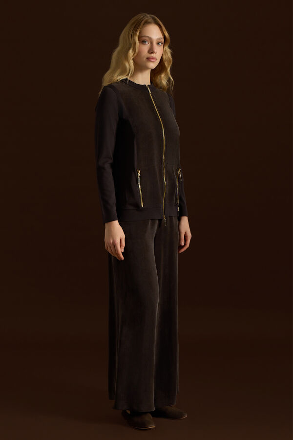 Cupro Cepli Pantolon Etek Kahverengi - 2