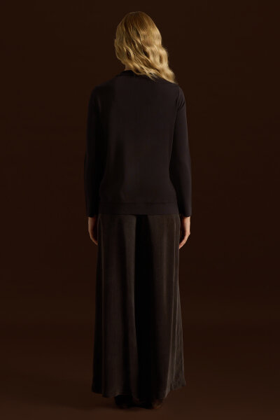 Cupro Cepli Pantolon Etek Kahverengi - 3