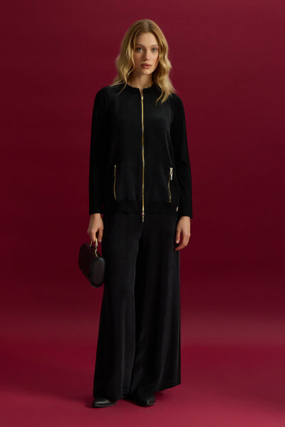 Cupro Cepli Pantolon Etek Siyah - 2