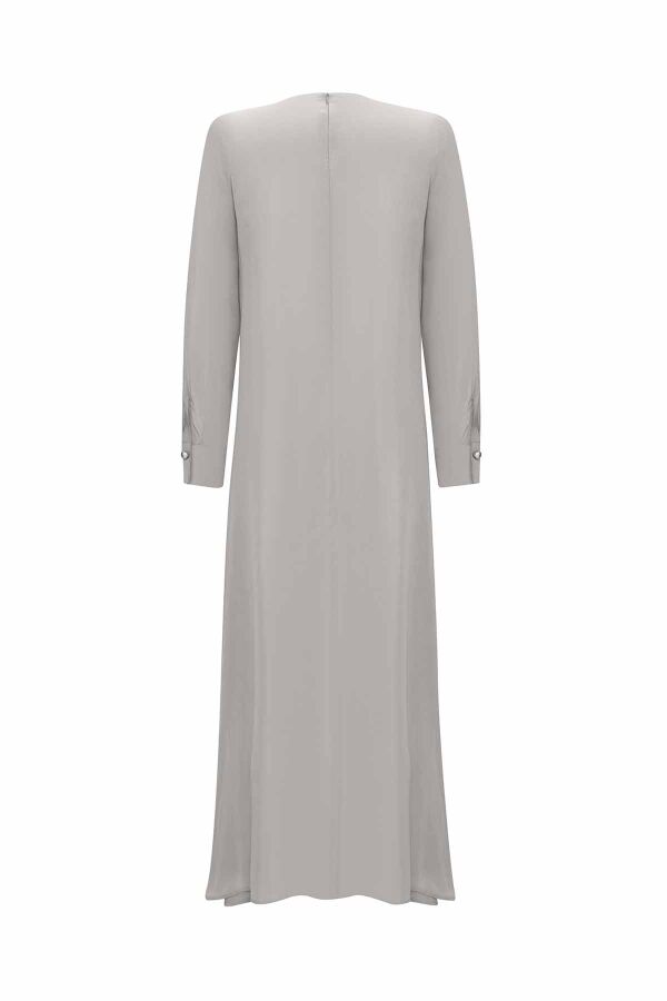 T25Y-4035 Cupro Dress with Pocket Cover - 9