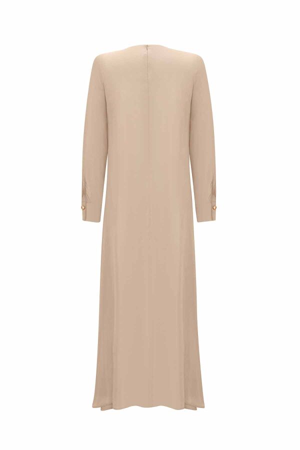 T25Y-4035 Cupro Dress with Pocket Cover - 3